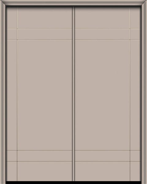 WDMA 64x96 Door (5ft4in by 8ft) Exterior Smooth 96in Double Inglewood Solid Contemporary Door 1