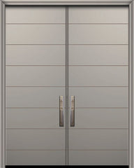 WDMA 64x96 Door (5ft4in by 8ft) Exterior Smooth 96in Double Westwood Solid Contemporary Door 1