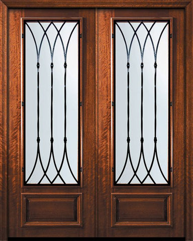 WDMA 64x96 Door (5ft4in by 8ft) Exterior Mahogany 96in Double 3/4 Lite Warwick Door 1