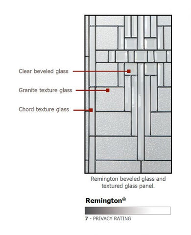 WDMA 64x96 Door (5ft4in by 8ft) Exterior 96in ThermaPlus Steel Remington 1 Panel 2/3 Lite Double Door 3