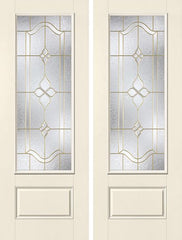 WDMA 68x96 Door (5ft8in by 8ft) Exterior Smooth Concorde 8ft 3/4 Lite 1 Panel Star Double Door 1