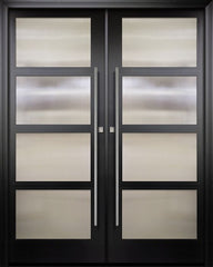 WDMA 72x96 Door (6ft by 8ft) Exterior Swing Smooth 36in x 96in Double 4 Block NP-Series Narrow Profile Door 1