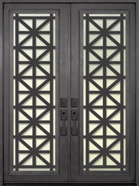 WDMA 72x96 Door (6ft by 8ft) Exterior 96in Contempo Full Lite Double Contemporary Entry Door 1