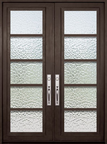 WDMA 72x96 Door (6ft by 8ft) Exterior 96in Urban-5 Full Lite Double Contemporary Entry Door 1