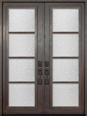 WDMA 72x96 Door (6ft by 8ft) Exterior 96in Urban-4 Full Lite Double Contemporary Entry Door 1