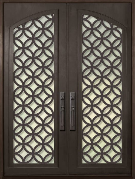 WDMA 72x96 Door (6ft by 8ft) Exterior 96in Eclectic Full Arch Lite Double Contemporary Entry Door 1