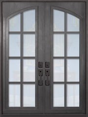 WDMA 72x96 Door (6ft by 8ft) Exterior 96in Minimal Full Arch Lite Double Contemporary Entry Door 1