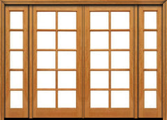 WDMA 80x80 Door (6ft8in by 6ft8in) Patio Mahogany 80in 10 lite French Double Door/2side IG Glass 1