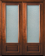 WDMA 84x96 Door (7ft by 8ft) Patio Mahogany 42in x 96in Double 3/4 Lite Portobello Door 1