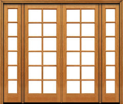 WDMA 88x96 Door (7ft4in by 8ft) Patio Mahogany 96in 12 lite French Double Door/2side IG Glass 1