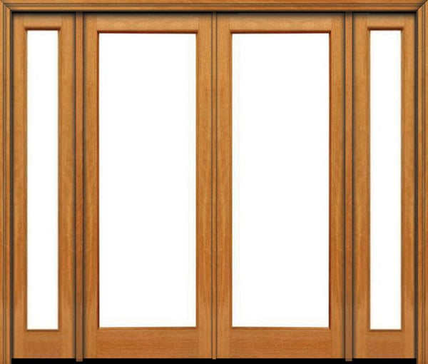 WDMA 88x96 Door (7ft4in by 8ft) Patio Mahogany 96in 1 lite French Double Door/2side IG Glass 1