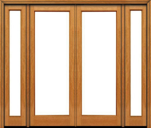 WDMA 88x96 Door (7ft4in by 8ft) Patio Mahogany 96in 1 lite French Double Door/2side IG Glass 1