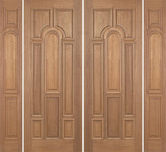 WDMA 88x96 Door (7ft4in by 8ft) Exterior Mahogany Revis Double Door/2side Plain Panel - 8ft Tall 1