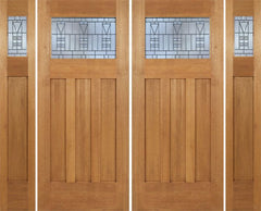 WDMA 96x84 Door (8ft by 7ft) Exterior Mahogany Biltmore Double Door/2side w/ B Glass 1