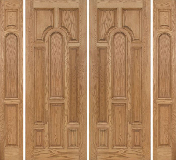 WDMA 96x96 Door (8ft by 8ft) Exterior Oak Carrick Double Door/2side - 8ft Tall 1