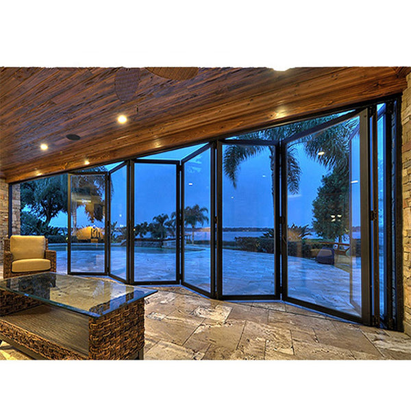 WDMA Aluminium 5 Panel Folding Door 3.5m By 2.4 Bi-folding Glass Doors