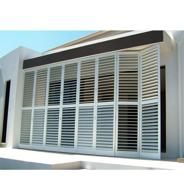 WDMA Aluminium Louvre Glass Shutters Window With Mosquito Net