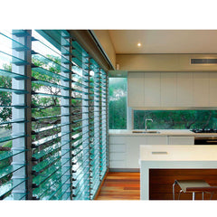 China WDMA Aluminum Bathroom Louver Glass Shutter Window