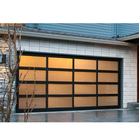 China WDMA Frosted Glass Garage Doors