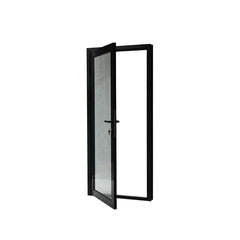 China WDMA Aluminum Profile Au Nz Standard Hurricane Impact Hinged Door With Flyscreen