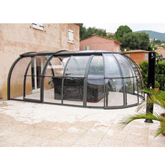 China WDMA polycarbonate low level pool enclosure Aluminum Sunroom 