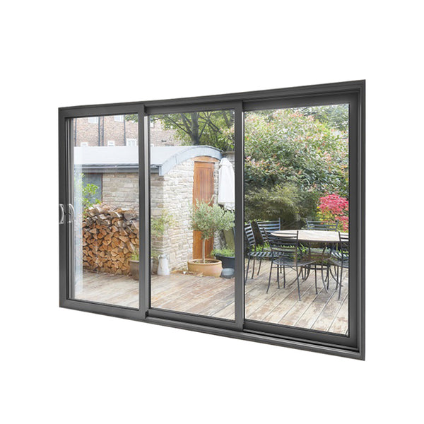 WDMA As1288 Standard Aluminum Glass Triple Sliding Doors Screen