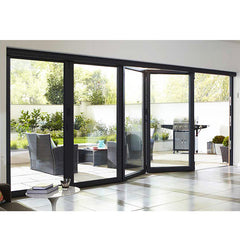 WDMA China Best Design Aluminum 4 Panel Bi Folding Patio Storm Door