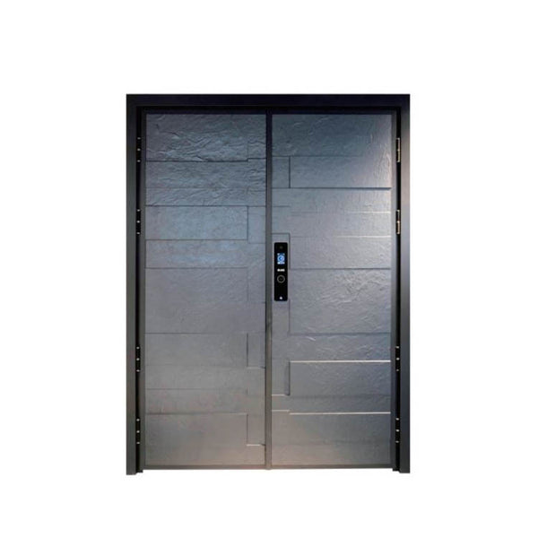 WDMA China Casting Aluminium Exterior Security Entrance Entry Front Armored Storm Door Designs Shandong
