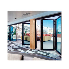China WDMA aluminium accordion bifold door Aluminum Folding Doors 