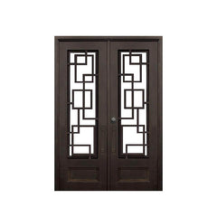 China WDMA Elegant Safety Double Entry Main Door Window Wrought Iron Gates Designs