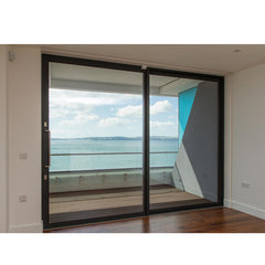 WDMA Exterior Remote Control Open Commercial Large Aluminium Glass Sliding Door