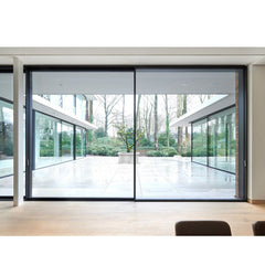 China WDMA Exterior Remote Control Open Commercial Large Aluminium Glass Sliding Door