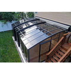 China WDMA Garden Greenhouse Veranda Curved Glass Roof Sunroom