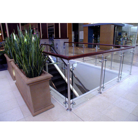 WDMA Glass Fixing Moule Balustrade Modular Railing System Side Mount Parapet Railing Design