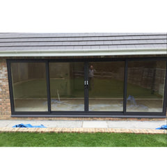 China WDMA Hurricane Impact Aluminium 4 Panel Triple Glazing Sliding Patio Doors Stacking Door For Residential Main Entrance