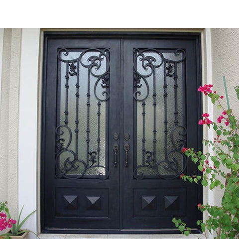 China WDMA wrought iron sliding gate Steel Door Wrought Iron Door 