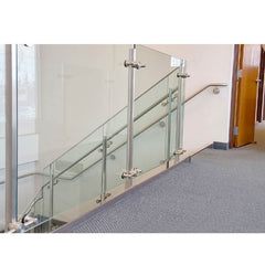 WDMA Lobby Staircase Pipe Railing Mild Stainless Steel Bronze Balustrade Handrail