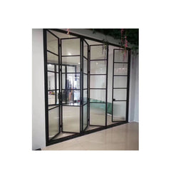 WDMA Luxury Design Double Glazing Soundproof Folding Doors Transparent In Pakistan