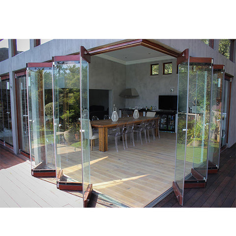 WDMA New Style Frameless Folding Glass Doors