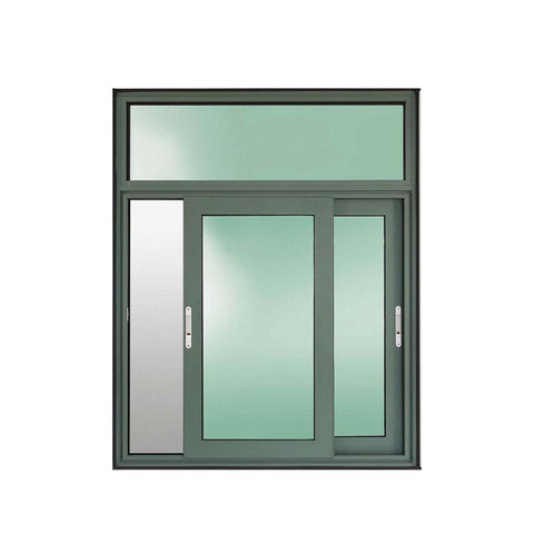 WDMA Powder Coating Aluminium Frame 3 Tracks Sliding Glass Window With Grill Design