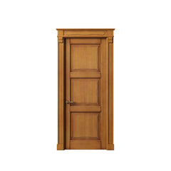 China WDMA Simple Large Wooden Fire Rated Soundproof Double Main Entrance House Front Door With Window