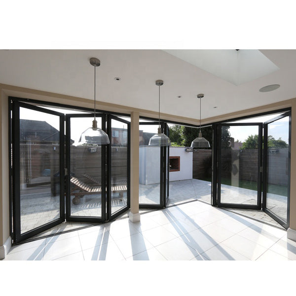 WDMA Soundproof Glass Sliding Multi-bi Folding Glass Doors Insulated Patio System