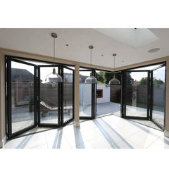 WDMA Soundproof Glass Sliding Multi-bi Folding Glass Doors Insulated Patio System