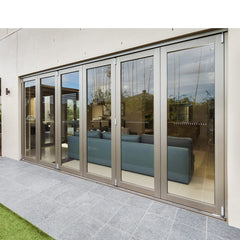 China WDMA Soundproof Glass Sliding Multi-bi Folding Glass Doors Insulated Patio System