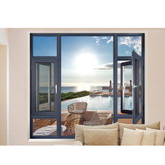 China WDMA aluminium glass window with blinds