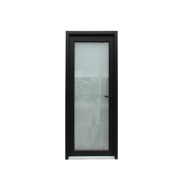 WDMA Wooden Frame Aluminum Half Glass Hinged Doors