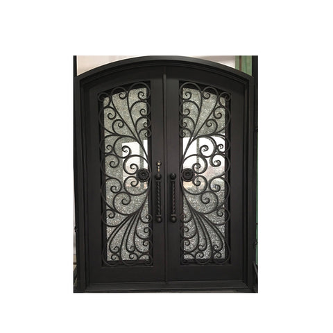 China WDMA wrought iron single entry door Steel Door Wrought Iron Door 