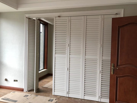 wholesale factory price pvc patio door glass window shutters on China WDMA