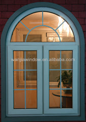 wholesale price pvc arch windows double glass windows on China WDMA