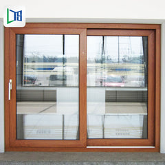 wood grain sliding aluminium windows and doors cheap bedroom anodized double glass aluminium sliding window system on China WDMA